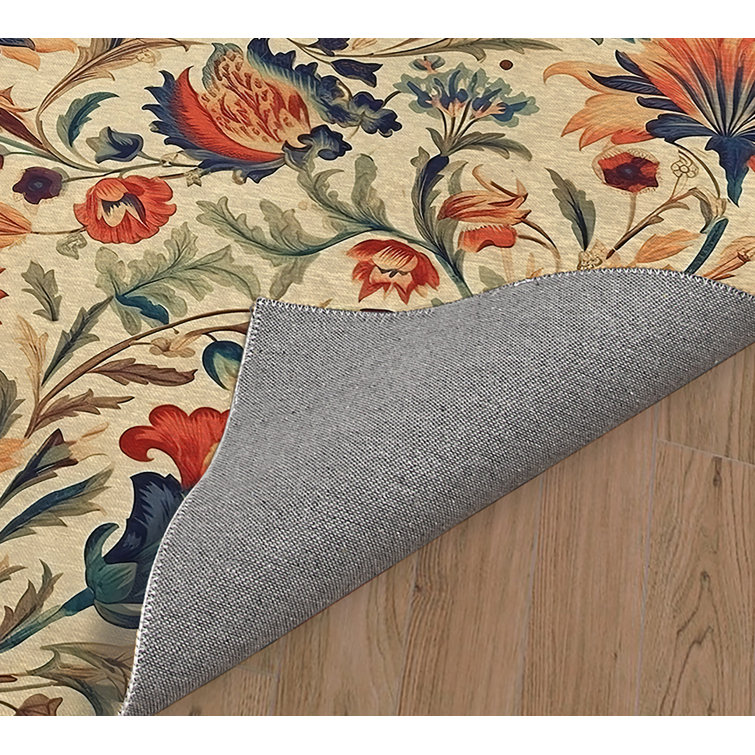 Kavka Cotton Floral Rug Wayfair